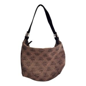 Vintage Dooney & Bourke Hobo Bag Designer Monogram Shoulder Bag‎ Satchel Purse